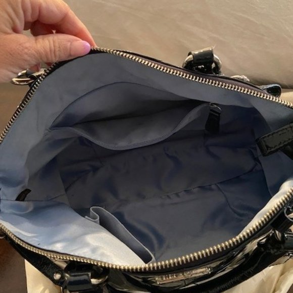 COACH Limited Edition Madison Sophia Navy Blue Patent Leather Purse - Picture 2 of 4